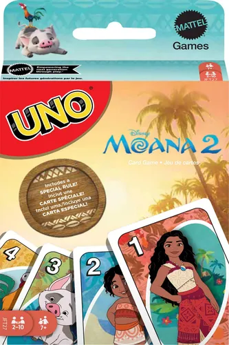 Mattel Games UNO Disney Moana 2 Card Game for Kids, Adults & Family (US IMPORT)