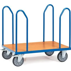 Fetra Transportwagen Seitenbügelwagen 1580 - MultiVario-Transporter mit 4 Seitenbügeln für sicheren Transport von bis zu 500 kg. Ideal für lange und breite Güter, Made in Germany, mit 10 Jahren Herstellergarantie.