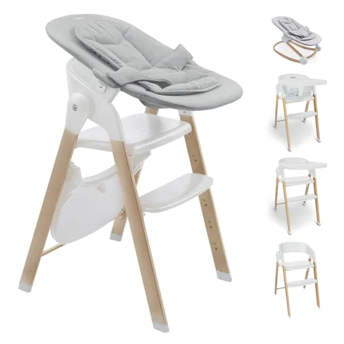 BabyGo Kombihochstuhl Levels mit Wippe – Skandinavisches Design