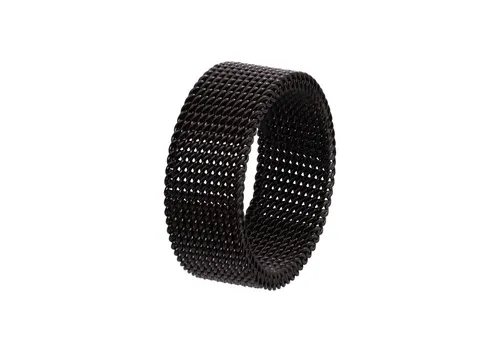 Heideman Ring Damen aus Edelstahl schwarz poliert Damenring Alexa für Frauen Größe 62