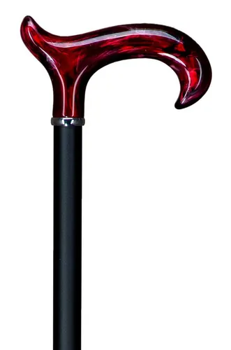 Stockshop Gehstock Lava mit Derbygriff, höhenverstellbar - Eleganter Gehstock aus leichtem Aluminium mit stilvollem Derbygriff. Verstellbar von 75 bis 100 cm, ideal für individuellen Komfort. Perfekt für täglichen Einsatz und mit Gummipuffer für sicheren Halt.