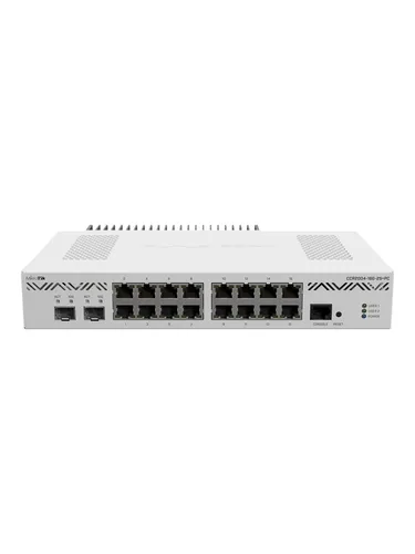 Cloud Core Router CCR2004-16G-2S+PC - 16-Port Rack-Mountable Router, 10 GigE für hohe Netzwerkgeschwindigkeit und Zuverlässigkeit