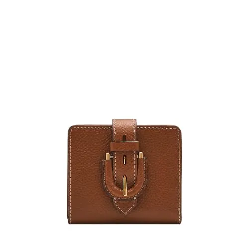 Fossil Small Tab Bifold Harwell für Damen - Damen-Geldbörse aus hochwertigem LiteHide-Leder, kompakt und praktisch mit 1 Reißverschlusstasche und mehreren Fächern für Karten und Geldscheine.