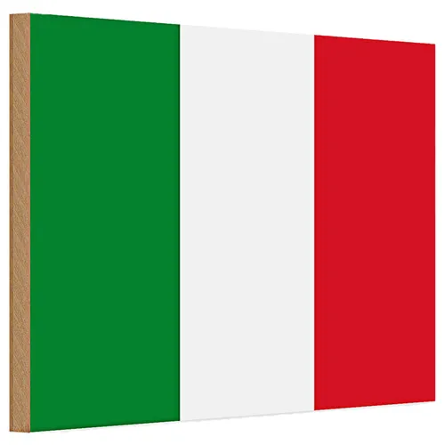 Holzschild Flagge Italien 30x20cm Flag of Italy