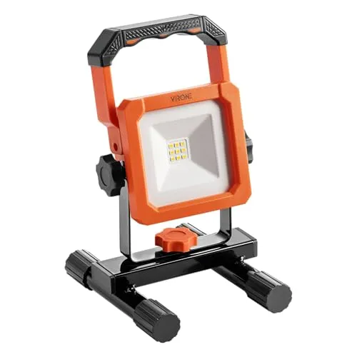 Miratic LED Strahler Außen Akku 9W 700lm IP54 4000K 1800mAh Tragbarer Arbeitsstrahler mit USB C