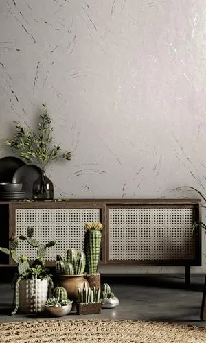 marburg Tapete Beige Glänzende Betonoptik Struktur Modern Industrial-Look für Wohnzimmer Schlafzimmer Küche 10,05 x 0,53m