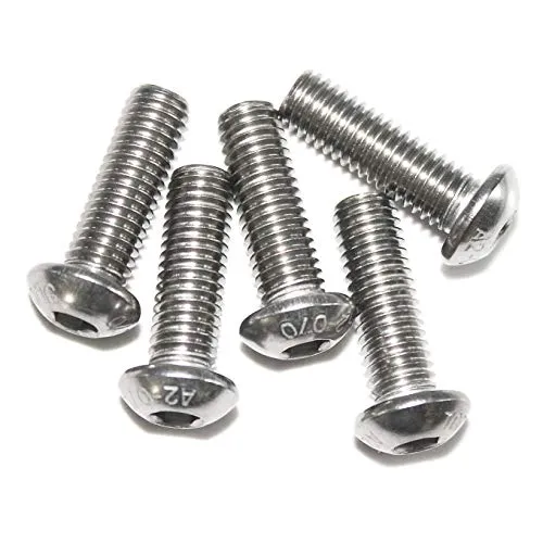 Stück M4 x 30 Edelstahl A2-70 Linsenschrauben mit Innensechskant ISO 7380-1 50