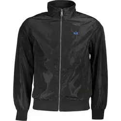 La Martina Langarmjacke mit Taschen und Logo - Größe S - Elegante schwarze Funktionsjacke für Herren mit Reißverschluss, 2 Außentaschen und 1 Innentasche. Hochwertige Stickerei und modernes Design machen sie zum idealen Begleiter für modebewusste Männer.
