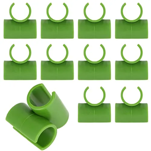 KADAX Pflanzen-Verbindungsstück, 10-Teilige Kreuzschnalle aus Kunststoff, Gartenpfahl Verbinder, Stabverbinder, Pflanzenstützringe, Zubehör für Gewächshaus (11mm / 10 Stück)
