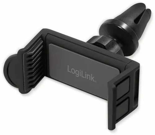 Logilink Smartphone Halter für Kfz-Lüftungsschacht (AA0113) - Schwarz - KFZ Einbau: Universale Halterung für Smartphones von 3,5 bis 5,5 Zoll, 360° drehbar für optimale Sicht und stabiler Halt im Auto.