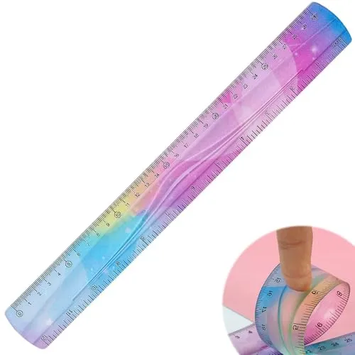 Stück Lineal 30 cm Flexibel,Ruler 30 cm,Flexibles Lineal Biegsam (PVC) 1