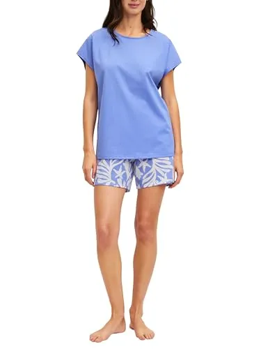 CALIDA Cotton Special Kurz-Pyjama Damen, 100% Baumwolle, atmungsaktiv - Kurzer Pyjama aus 100% Baumwolle für warme Nächte. Atmungsaktiv und hautfreundlich, ideal für den Sommer. Pflegeleicht und langlebig – erleben Sie die bewährte Qualität von CALIDA.