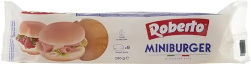 Roberto Miniburger Brot, 200g Packung mit 8 Miniburger