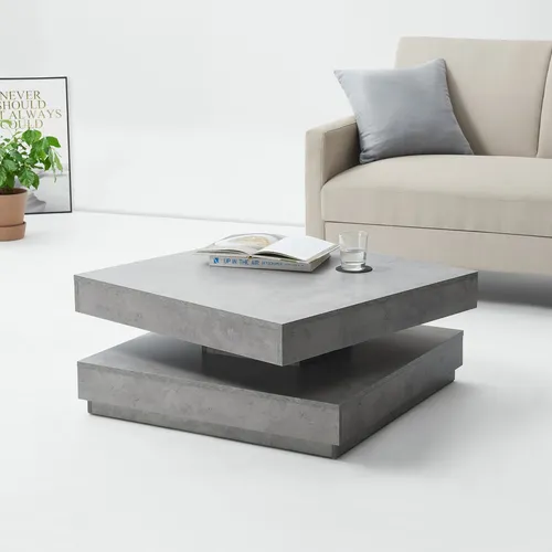 [en.casa] Couchtisch Florenz 76x76x38 cm in Betonoptik
