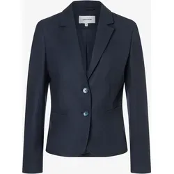 MORE&MORE strukturierter Jackenblazer blau 42 - Stylischer, taillierter Kurzblazer in Marine, ideal für Business-Outfits. Aus hochwertiger Materialkombination für einen eleganten Look.