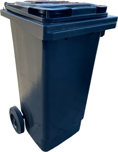 Mülltonne Abfalltonne Reststofftonne 120 Liter laufruhige Vollgummi-Räder graphit