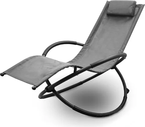 LACESTONE Relaxliege Anthrazit - Wasserfester und rostbeständiger Relaxstuhl mit Kissen, ideal für entspannte Stunden im Garten oder auf der Terrasse. Belastbar bis 180 kg.