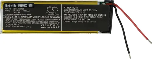 vhbw Akku Ersatz für Philip Morris BAT.000123 für E-Zigarette Ladegerät (830 mAh, 3,7 V, Li-Polymer)
