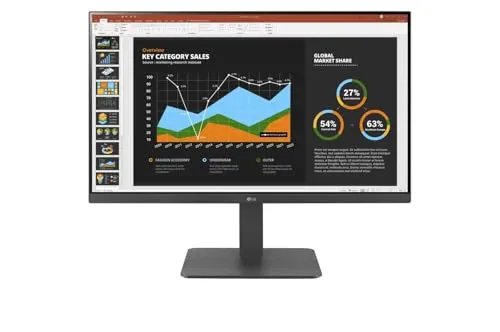 LG 27BR550Y-C Business Monitor - 27 Zoll IPS Panel, Höhenverstellung und Pivotfunktion, ideal für ergonomisches Arbeiten