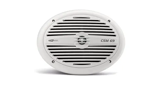 Caliber Meereslautsprecher - Bootslautsprecher - Build -In - IP56 Waterresistant - UV -Beschichtung - Set von Zwei Lautsprechern - CSM69-NEW - 180 Watt - weiß