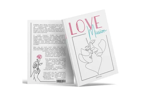 DaniChou Tagebuch Love Mission, Couple Challenge Buch für Paare, 36+10 inspirierende Aufgaben für mehr Nähe und Romantik, Perfektes Geschenk für Verliebte, Verlobte & Ehepaare, Fördert Zweisamkeit und gemeinsame Erlebnisse