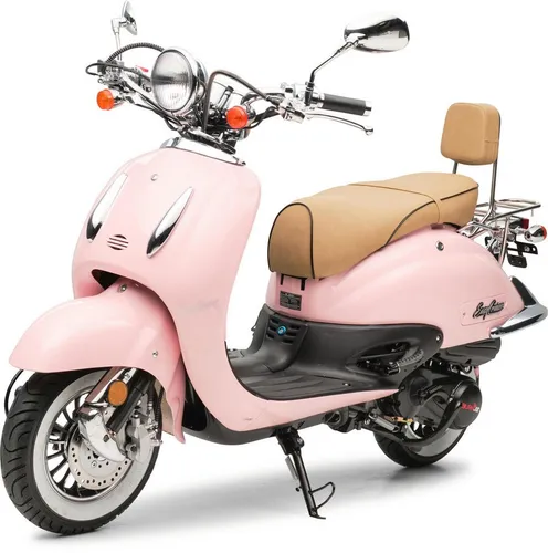 Motorroller Retro Roller EasyCruiser Eco Rosa 50ccm von Burnout