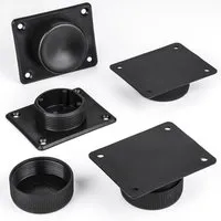 SOTECH 4er SET Möbelfüße GOLF II Verstellbar Schwarz in schwarz von SO-TECH