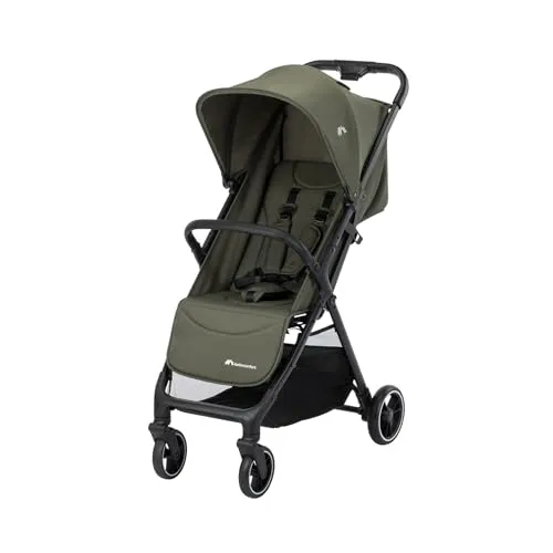 Bebeconfort Azur, Kinderwagen Buggy Kompakt, 0–3 Jahre (15 kg), Leichter Reisebuggy, Automatisch Einhändig Klappbar, Stufenlos Flach Verstellbar, Großer Korb, Mineral Green
