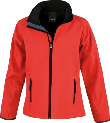 Result Core Damen Softshell-Jacke, bedruckbar (Medium) (Rot/Schwarz)
