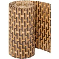 Jardinion Sichtschutzstreifen 250cm x 19cm x 2,4mm Hellbraun Blickdicht