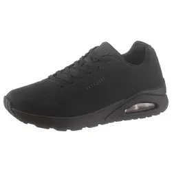 Skechers Herren UNO Stand ON AIR Sneaker, Black Durabuck - Herren-Sneaker mit glattem Synthetik-Obermaterial und flexibler Traktionslaufsohle für optimalen Komfort und Stil im Alltag.
