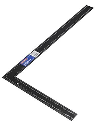Faithfull Dachsparrenwinkel – Robuster Stahlwinkel mit metrischen und imperialen Markierungen, Umrechnungstabelle und Aufhängeloch – 600 x 400 mm (24 x 16 Zoll)