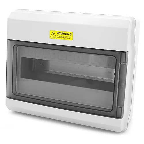 Verteilerkasten Aufputz, IP66 Waterproof Sicherungskasten, 12 Module 1-reihig, Kleinverteiler Verteiler mit Transparenter Tür, Aufputzverteiler, robust Schaltkasten für Garten, Fabrik, Außenbereichen.