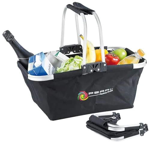 PEARL Faltkorb: Faltbarer Einkaufskorb mit 19 l Volumen (Klappbarer Einkaufskorb, Einkaufstasche, Einkaufs Klappkorb)