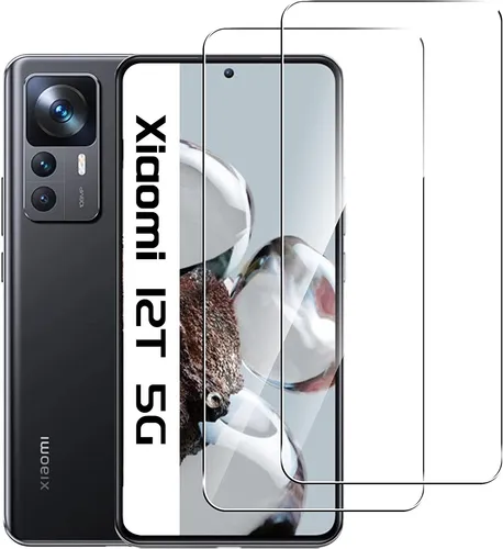 2X Schutzglas Glasfolie für Xiaomi 12T / 12T Pro 5G Display Hartglas Full 9H