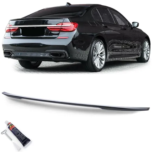 Sport Heckspoiler Lippe Schwarz Glanz mit ABE passend für BMW 7er G11 G12 14-17