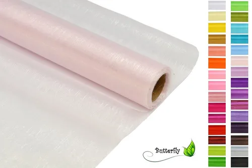 Creativery Stoff, 9m Rolle Organza 36cm CRYSTAL