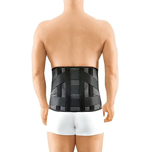 medi Lumbamed Stabil Lumbalstützorthese - Rückenorthese - Herren Damen Unisex - in kurzer Ausführung - 26 cm - Schwarz - Größe III - mit Lumbalpelotte zur Unterstützung und Stabilisierung