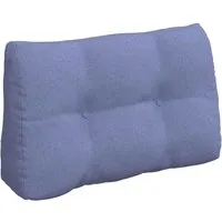 vidaXL Rückenkissen Jeans Blau 80 x 24 x 50 cm - Stylisches Rückenkissen in Jeans Blau, ideal für Wohnzimmer und Büros. Ergonomisches Design und hochwertige Polyesterfüllung bieten optimalen Komfort und Halt für entspannte Sitzmomente.