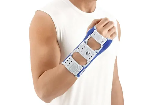 Handorthese Bauerfeind 'ManuLoc', Größe 0, Titan - Bandagen & Orthesen, hochwertige Handorthese für optimalen Halt und Stabilität bei Handverletzungen, ideal für schnelle Genesung.