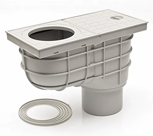 Regenrohrablauf Dachrinnenablauf Regensinkkasten DN 110 grau 325 Es