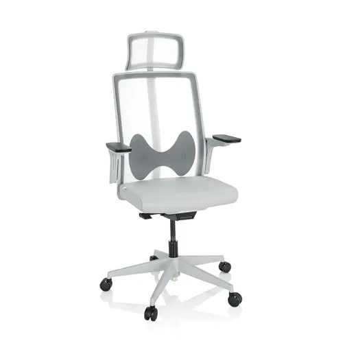 hjh OFFICE Profi Bürostuhl ARCEO W - Höhenverstellbarer Bürostuhl mit Netzstoff - Bürostühle mit ergonomischem Design und innovativer Netzbespannung für optimale Rückenunterstützung und Atmungsaktivität.