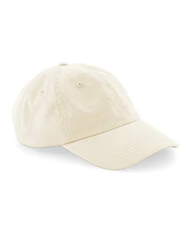 Beechfield Unisex Low Profile 6 Panel Dad Cap Kappe, beige, Einheitsgröße