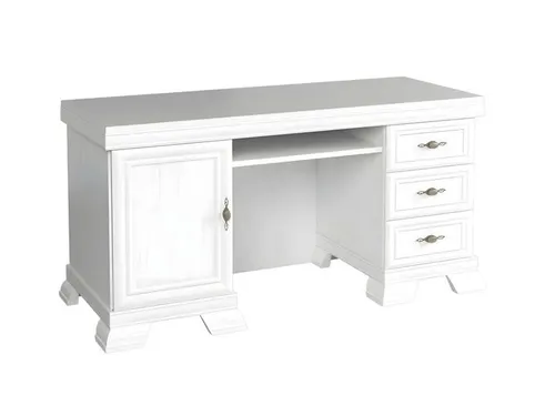 Schreibtisch Computertisch Ausziehbare Tastaturablage Arbeitstisch Weiß