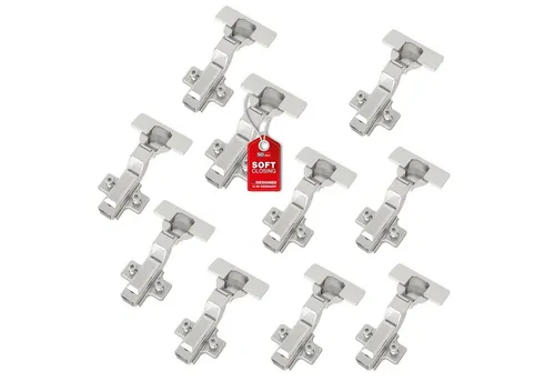 SO-TECH® Türbeschlag SMOOTH Topfband T52 Scharnier Innenanschlag Komplettset (10 St), 10er Set Standard gedämpft mit Kreuzplatte