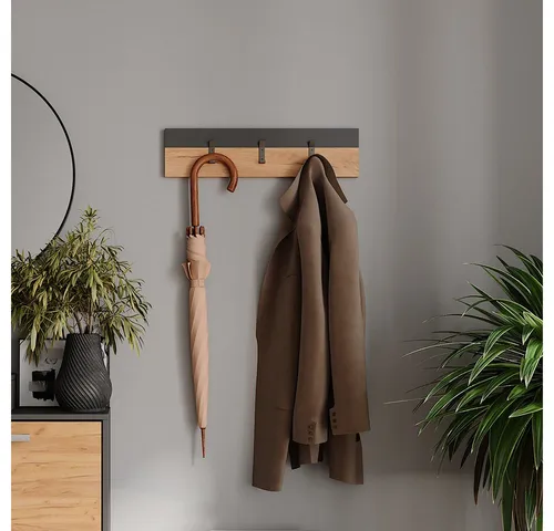 Vicco Garderobenschrank Orlando, Anthrazit/Goldkraft Eiche in gold von Vicco