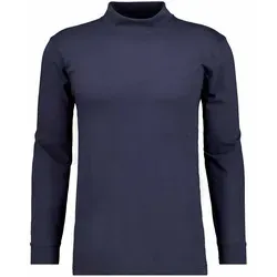 RAGMAN Herren Stehkragenshirt langarm Marine-070 von RAGMAN