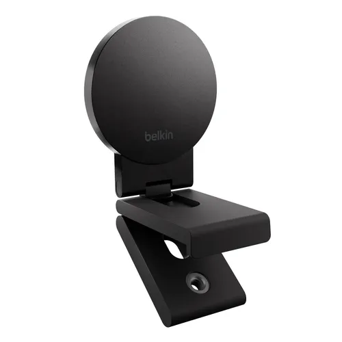 Belkin neigbarer iPhone-Halter mit MagSafe - für Mac-Notebooks, verwandelt Ihr iPhone in eine Webcam für Videokonferenzen und Streaming