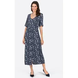 Witt Etuikleid Kleid Kurzarm mit Blümchenmuster und Knopfleiste