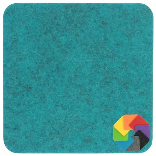 Design Filz Untersetzer eckig in grün von BIASTO